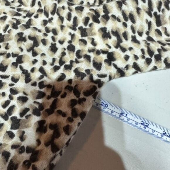 Sarah Spencer Women's Lambswool Angora Button Front Cardigan‎ Tan Black Size PM - Picture 5 of 7